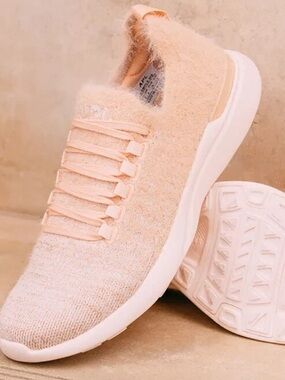 APL Peach Knit Slip-On Sneakers - Cream/Peach